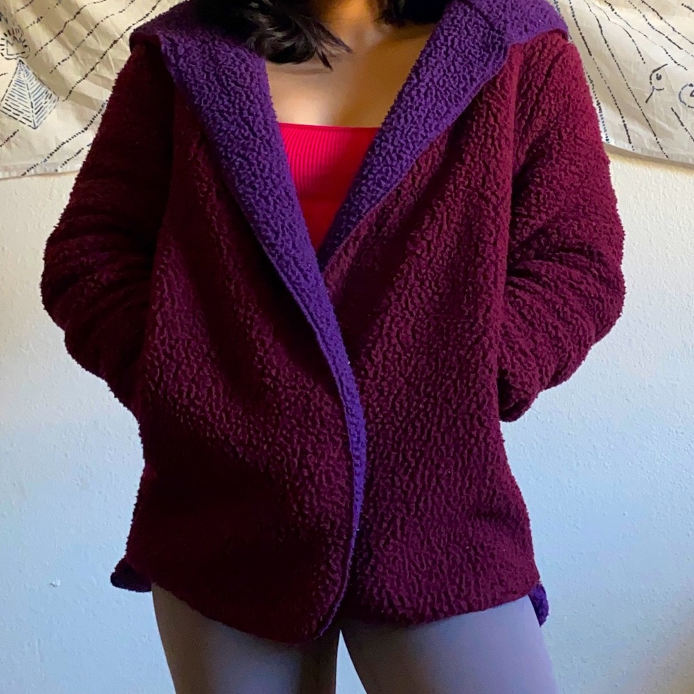 Urban Outfitters Reversible Hooded Teddy Jacket